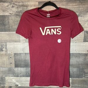 New Burgundy Vans Short Sleeve T-Shirt